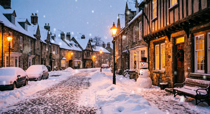 Weihnachtsdorf-Projektion